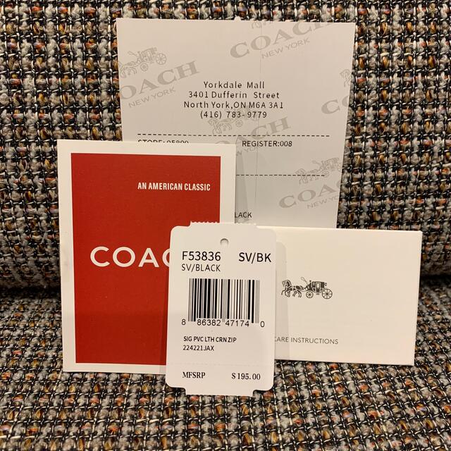 COACH(コーチ)の53836 コーチ　長財布　黒　クロコダイル レディースのファッション小物(財布)の商品写真