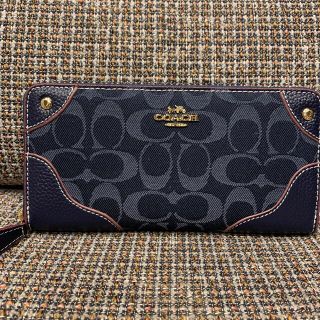 コーチ(COACH)の53769 コーチ　長財布　ジーンズブルー(財布)