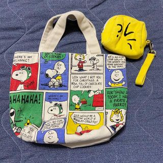 ピーナッツ(PEANUTS)のスヌーピー　ウッドストック　トートバッグ　ポーチ(トートバッグ)