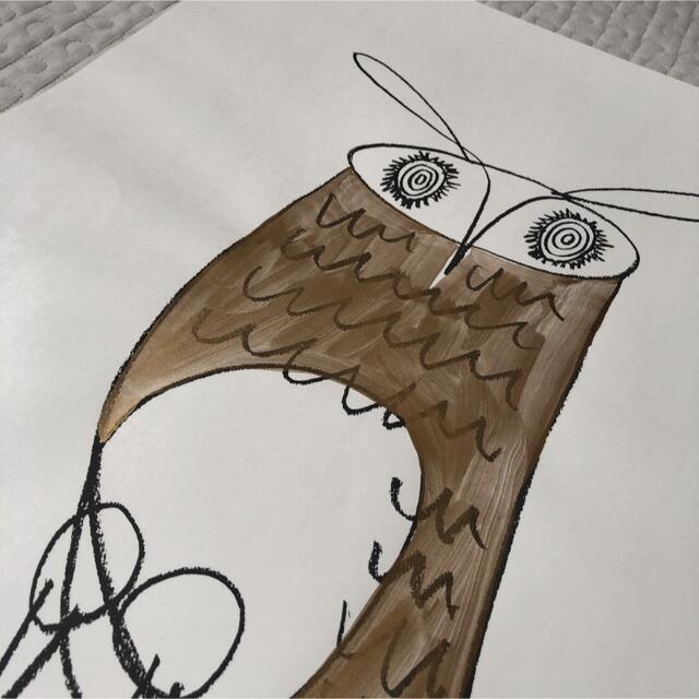 ネット限定】 山口一郎さん owl のカラフルな色のポスター A2サイズ