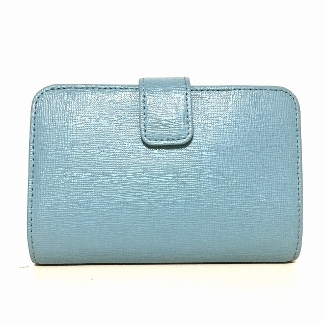 新品☆ FURLA(フルラ)ライトブルー レザー 折り財布