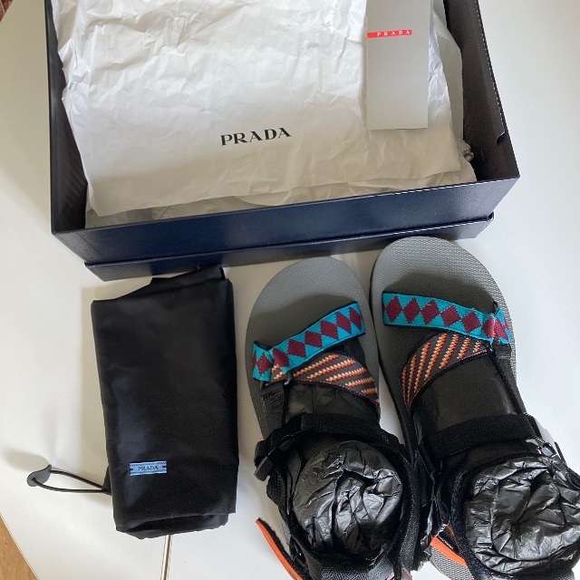 PRADA 17SS サンダル 8(27.5cm) 名作! 使い勝手の良い 10101円引き