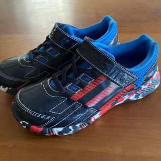 専用　adidas スニーカー　ブラック　ブルー　22.5(スニーカー)