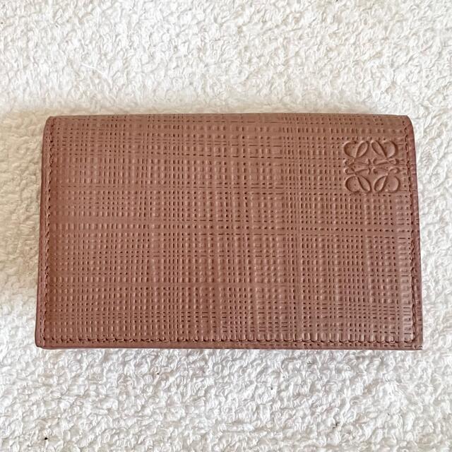 名刺入れ 最高級✨Loewe ビジネスカードホルダー ブルーベージュ ナパ