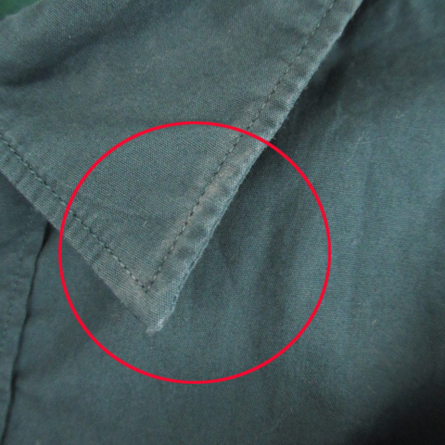 nano・universe(ナノユニバース)のナノユニバース カジュアルシャツ 半袖 無地 S グリーン 緑 /SM33 メンズのトップス(シャツ)の商品写真