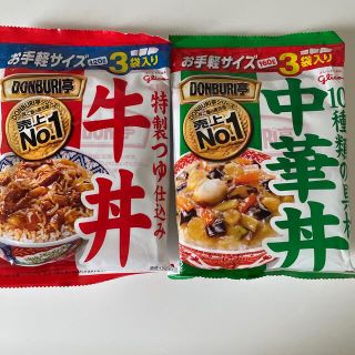 グリコ(グリコ)のグリコ　DONBURI亭  牛丼3袋　中華丼3袋(レトルト食品)