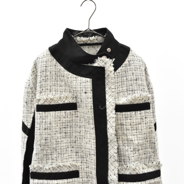 Sacai サカイ 20SS LOOK15 Summer Tweed Jacket 20-05006 サマー