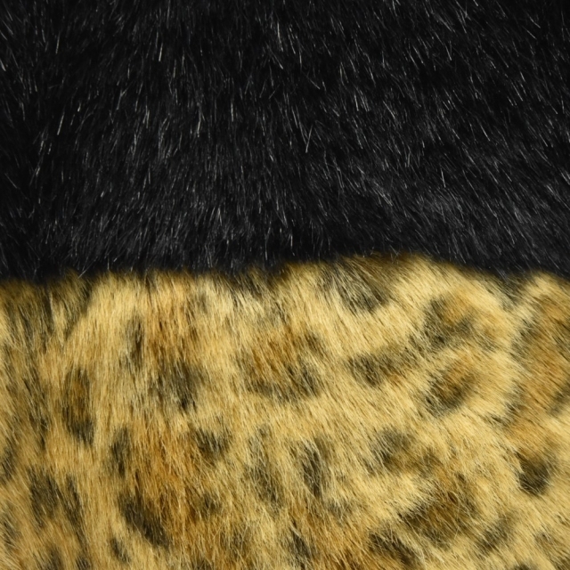 FACETASM(ファセッタズム)のFACETASM ファセッタズム 21AW LEOPARD FAUX FUR PEA COAT CSW-CO-M03 レオパード切り返しファーコート ジャケット black メンズのジャケット/アウター(フライトジャケット)の商品写真