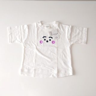 シマムラ(しまむら)の新品　100  しまむら×シナぷしゅ　ビッグフェイスTシャツ　白(Tシャツ/カットソー)