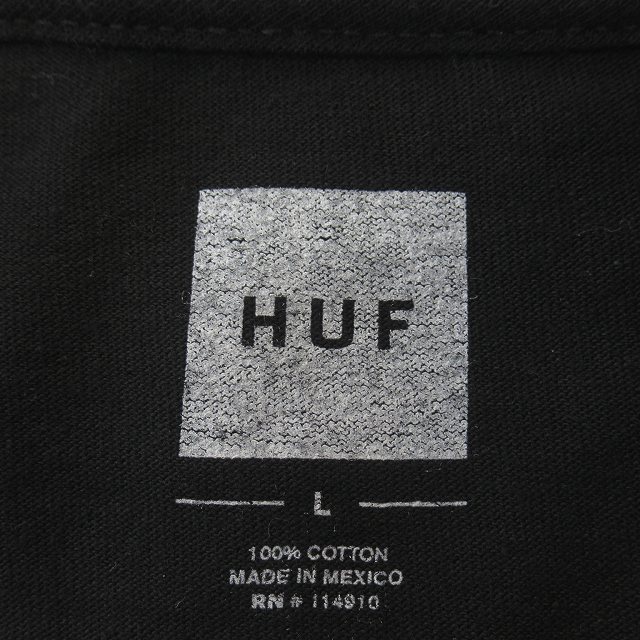 HUF(ハフ)のハフ HUF ロゴ プリント ロンT ロング Tシャツ カットソー 長袖 L  メンズのトップス(Tシャツ/カットソー(七分/長袖))の商品写真