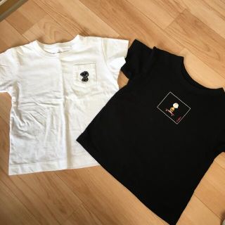 ユニクロ(UNIQLO)の★2枚セット★サイズ100 スヌーピー TシャツとチャーリーブラウンTシャツ　(Tシャツ/カットソー)