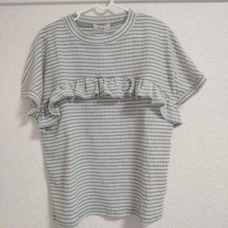 シマムラ(しまむら)の【新品未使用】しまむら×スザンヌコラボ♡SZJQチェックムネフリルT(Tシャツ(半袖/袖なし))