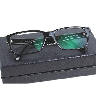 プラダ(PRADA)のプラダ　メガネ　眼鏡　新品同様　PRADA　1M1187　シルバー×ブラック　美(サングラス/メガネ)