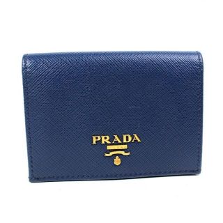 プラダ(PRADA)のプラダ　名刺入れ　カードケース　カード入れ　ブルー　青　PRADA　1MC945(名刺入れ/定期入れ)