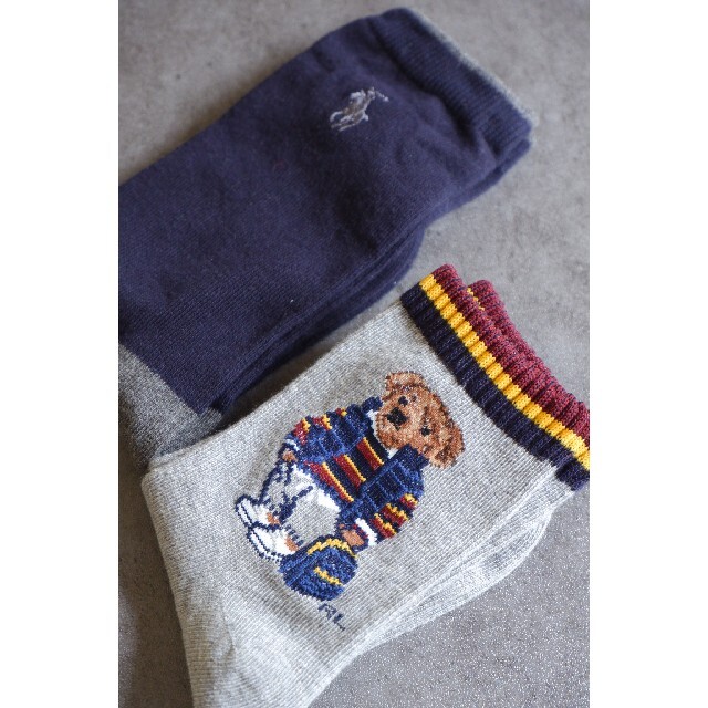 POLO RALPH LAUREN(ポロラルフローレン)のPOLOラルフローレンのキッズ用ソックス2足セット 20-22cm【新品】 キッズ/ベビー/マタニティのこども用ファッション小物(靴下/タイツ)の商品写真