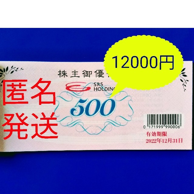 SRSホールディングス株主優待　12000円分