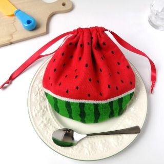 スイカのまんまる巾着🍉(ポーチ)
