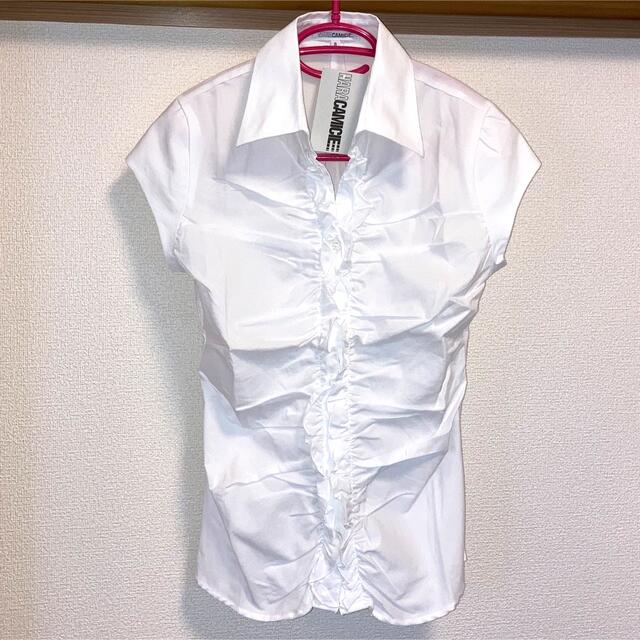 NARACAMICIE(ナラカミーチェ)の演奏会衣装に🎻ナラカミーチェNARA CAMICIE白色ブラウス0号新品 レディースのトップス(シャツ/ブラウス(半袖/袖なし))の商品写真