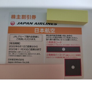 JAL(日本航空) - JAL 日本航空　株主優待券　1枚　ジャル