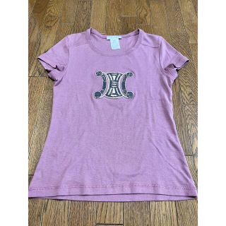 セリーヌ(celine)の【美品】CELINE　セリーヌ　Tシャツ　ロゴ　トリオンフ　ヴィンテージ(Tシャツ(半袖/袖なし))