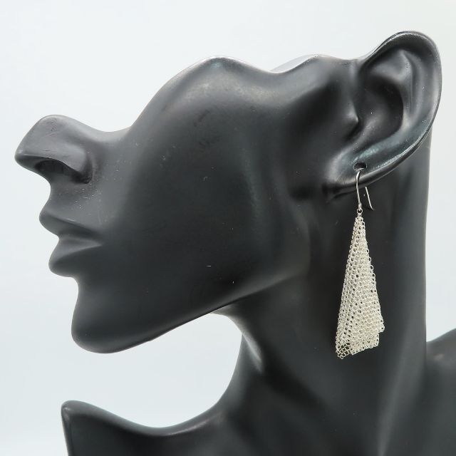 Tiffany & Co.(ティファニー)の極希少 美品 ティファニー スカーフ メッシュ フリンジ フック ピアス FM3 レディースのアクセサリー(ピアス)の商品写真