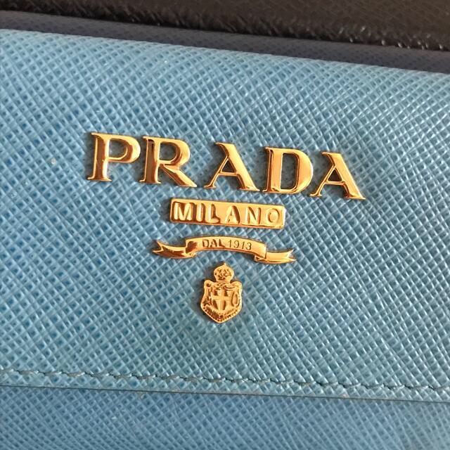 PRADA(プラダ)の極美品　PRADA プラダ　三つ折り財布　ミニ財布　バイカラー　マルチカラー   レディースのファッション小物(財布)の商品写真