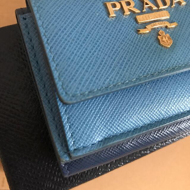 PRADA(プラダ)の極美品　PRADA プラダ　三つ折り財布　ミニ財布　バイカラー　マルチカラー   レディースのファッション小物(財布)の商品写真