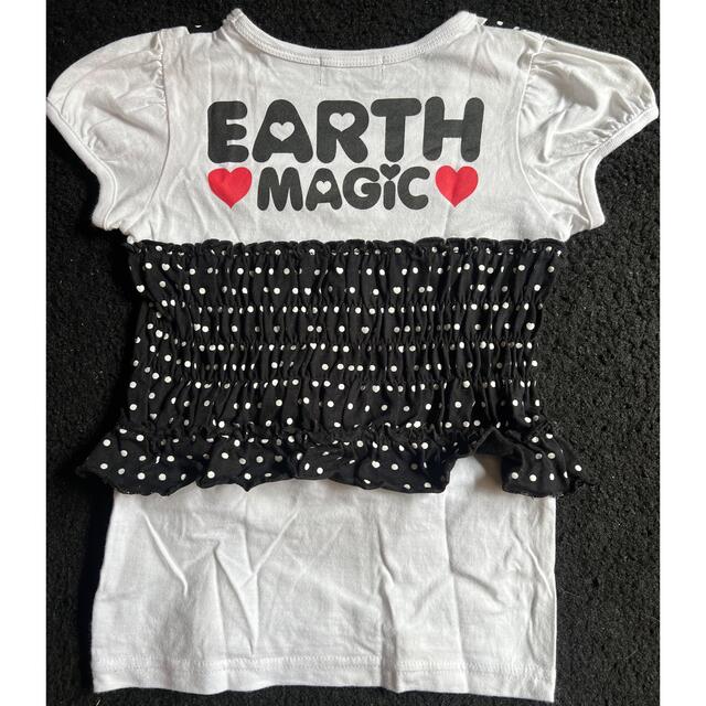 EARTHMAGIC(アースマジック)のアースマジック　ビスチェ風　Tシャツ キッズ/ベビー/マタニティのキッズ服女の子用(90cm~)(Tシャツ/カットソー)の商品写真