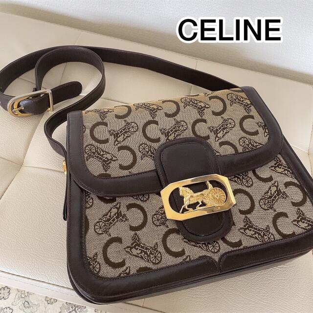 新品販売品 CELINE セリーヌ Cマカダム 馬車金具 ショルダーバッグ ...