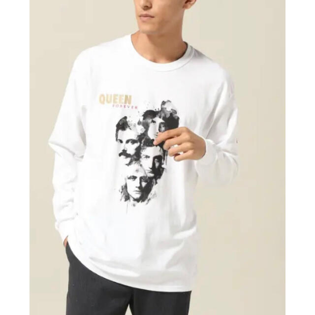 JOINT WORKS(ジョイントワークス)の未使用タグ付 ロンズデール Queen 長袖Tシャツ クイーン ロンT 白 M メンズのトップス(Tシャツ/カットソー(七分/長袖))の商品写真