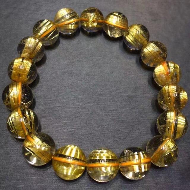 最新入荷 ⭐︎【天然】タイチンルチルクオーツ 11.5mm ブレスレット