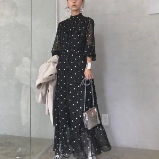 アメリヴィンテージ(Ameri VINTAGE)のAmeriVINTAGE  sparkle dot dress ワンピース(ロングワンピース/マキシワンピース)