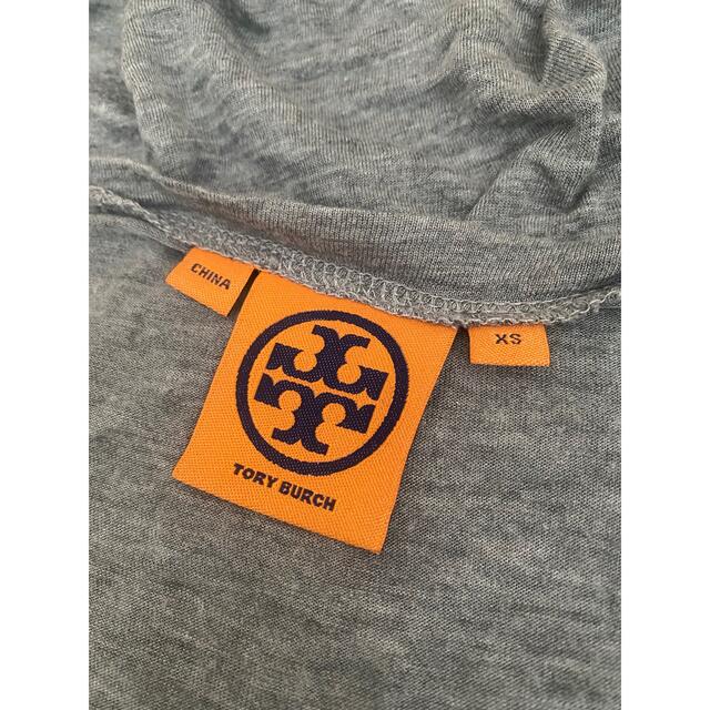 Tory Burch(トリーバーチ)のトリーバーチ tシャツ グレー トップス スパンコール ハート 上品 レディースのトップス(Tシャツ(半袖/袖なし))の商品写真