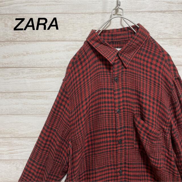 ZARA(ザラ)のZARA チェック柄オーバーサイズレーヨンシャツ メンズのトップス(シャツ)の商品写真