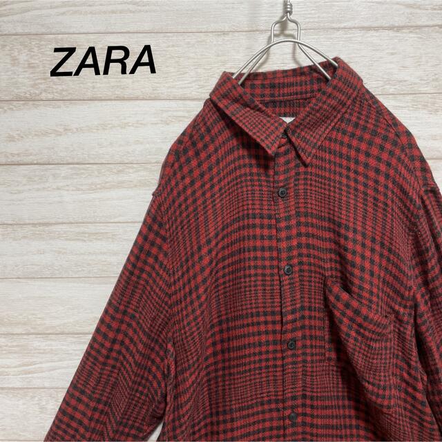 ZARA(ザラ)のZARA チェック柄オーバーサイズレーヨンシャツ メンズのトップス(シャツ)の商品写真