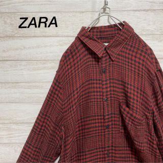 ザラ(ZARA)のZARA チェック柄オーバーサイズレーヨンシャツ(シャツ)