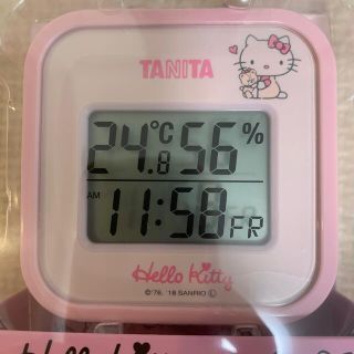 パウピポ サンリオ タニタ デジタル温度計 湿度計 時計