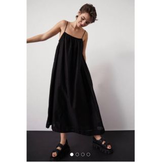 エイチアンドエム(H&M)の完売品 H&M リネンブレンドボリュームワンピース(ロングワンピース/マキシワンピース)