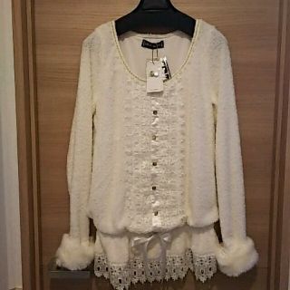 セシルマクビー(CECIL McBEE)の新品 CECIL ビジュー付き ファー (チュニック)