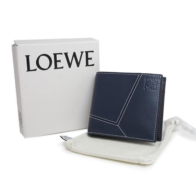 LOEWE(ロエベ)のロエベ パズル ステッチ バイフォールド コインウォレット 二つ折り財布 スムースカーフ レザー オーシャン ネイビー C510501X01 箱付 LOEWE（新品・未使用品） メンズのファッション小物(折り財布)の商品写真