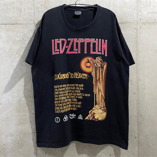 led zeppepin レッドツェッペリン バンドtシャツ 半袖 ブラックTシャツ/カットソー(半袖/袖なし)