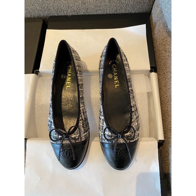 新品本物保証 CHANEL - 高品質未使用 Chanel シャネル バレエシューズ
