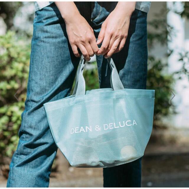 DEAN＆DELUCA メッシュトートバッグ ミントブルー S/BIGサイズ