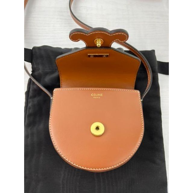 22SS CELINE ミニ ブザス キュイル トリオンフ ポシェット タン