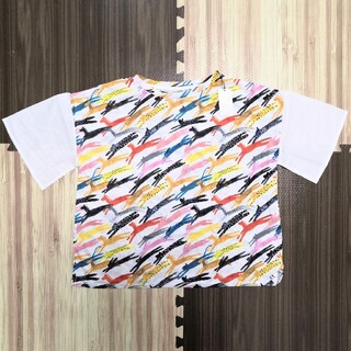 グラニフ(Design Tshirts Store graniph)のグラニフ　ランニングアニマルズ　ラウンドネックフレアスリーブTシャツ(Tシャツ(半袖/袖なし))