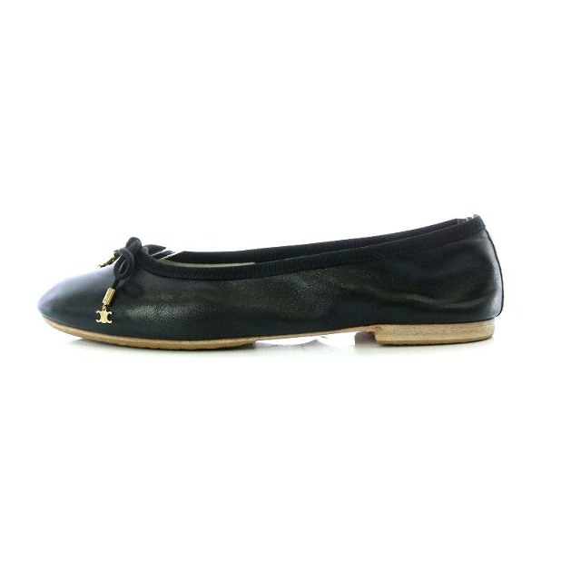 celine(セリーヌ)のセリーヌ バレエシューズ パンプス フラット バレリーナ トリオンフ 37 黒 レディースの靴/シューズ(バレエシューズ)の商品写真