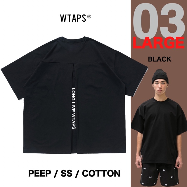 BLACKブラック付属品【3%クーポン最終日】限定価格 WTAPS PEEP SS COTTON L