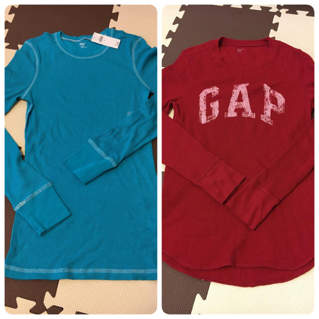 GAP(ギャップ)のGAP ロンT 新品未使用プラス一回のみ美品 2枚組 レディースのトップス(Tシャツ(長袖/七分))の商品写真