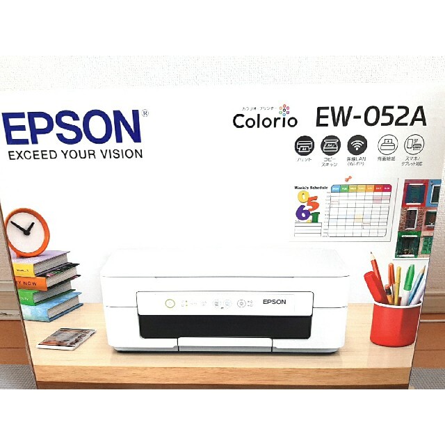 EPSON(エプソン)のEPSON　エプソン プリンター  EW-052A　インクカートリッジ欠品 スマホ/家電/カメラのPC/タブレット(PC周辺機器)の商品写真