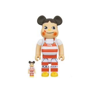 ベアブリック(BE@RBRICK)のBE＠RBRICK ペコちゃん ミルキー三角帽子デザイン 100％ & 400％(フィギュア)